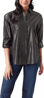 Gloria Vanderbilt Monogram Shirt Amanda Women's Button-Down Shirt (Pack of 1)