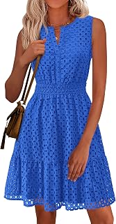 PRETTYGARDEN Women's Summer Eyelet A Line Short Dresses