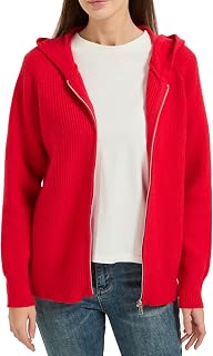 Tronjori Womens Zip up Hooded Cardigan Knitted Hoodies Raglan Sleeve Sweaters Jacket Outerwear Fall Winter