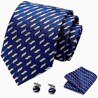 Mens Square Tie Coloured Printed Cufflinks Set
