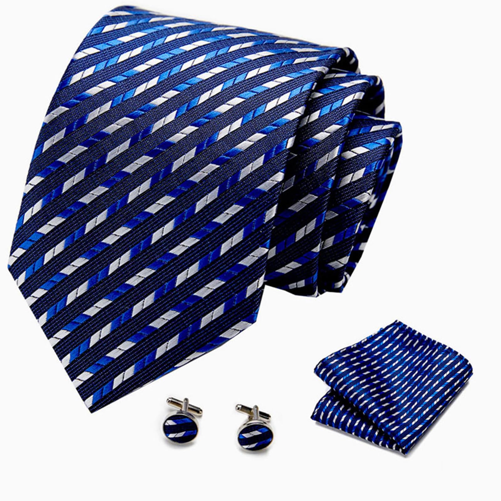 Mens Square Tie Coloured Printed Cufflinks Set