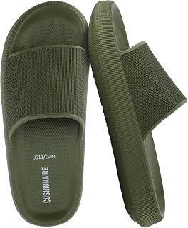 CUSHIONAIRE Feather Cloud Recovery Pool Slide for Men with +Comfort