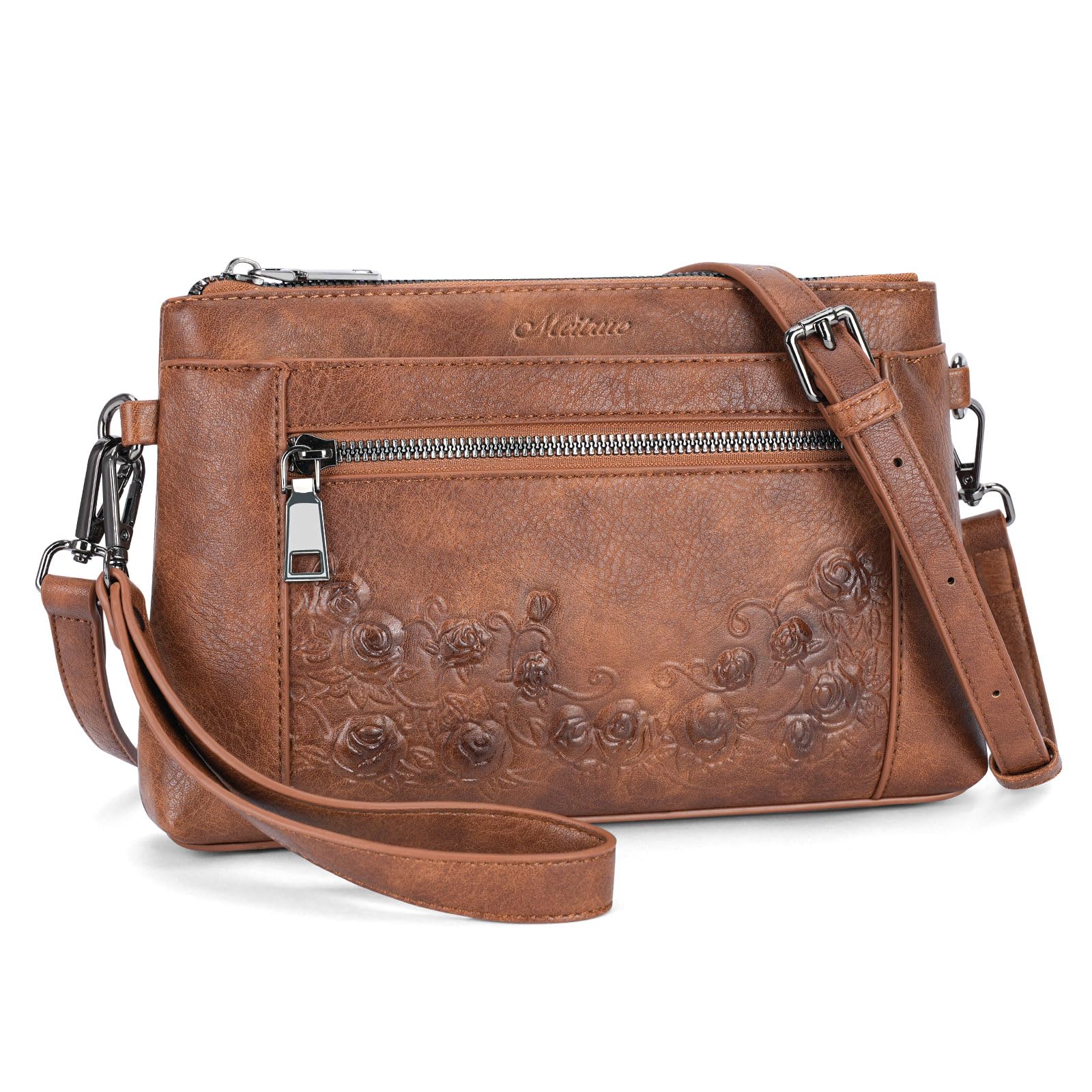 Wristlet Wallet Small Crossbody Bags for Women Clutch Purse Leather Phone Purse 