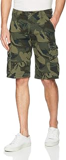 Wrangler Authentics Men's Big and Tall Premium Relaxed Fit Twill Cargo Short, Forest Green Camo, 44