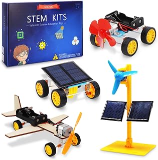 4 Individual STEM Kits Boys Solar Toys Car Building Crafts Project Age 8-13 | STEM Kits for Kids Age 8-10-12-14, Science Kits for Kids 8-12, Boys Gifts Toys Crafts, STEM Activities Engineering Model Set