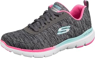 Skechers Los Angeles Uno Loving Love Womens Fashion Trainers in White Rose Gold