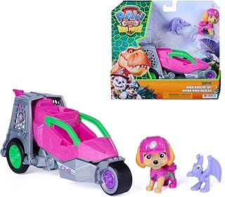 Paw Patrol: The Dino Movie, Skye Dino Rescue Jet & Action Figure Set | Action Rescue Vehicle, Folding Wings, Deployable Claw, Rolling Wheels, Dinosaur Toy, Kids Toys for Boys & Girls Ages 3 and Up