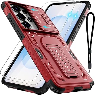 for Samsung Galaxy S26 Ultra Case with 2*Screen Protector, Red