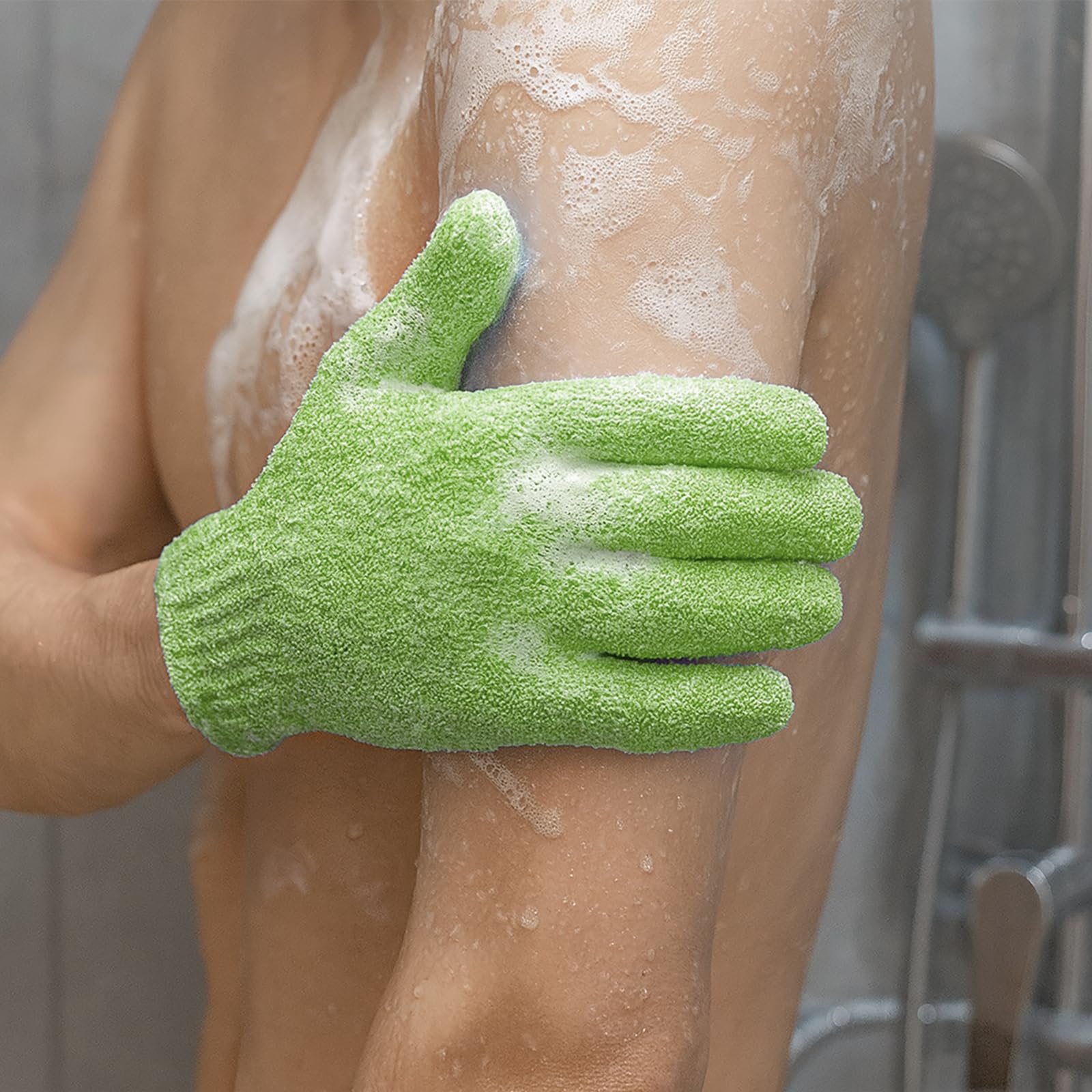 3 Pieces Bath Gloves Exfoliating Shower Gloves Exfoliating Gloves for Women Deep