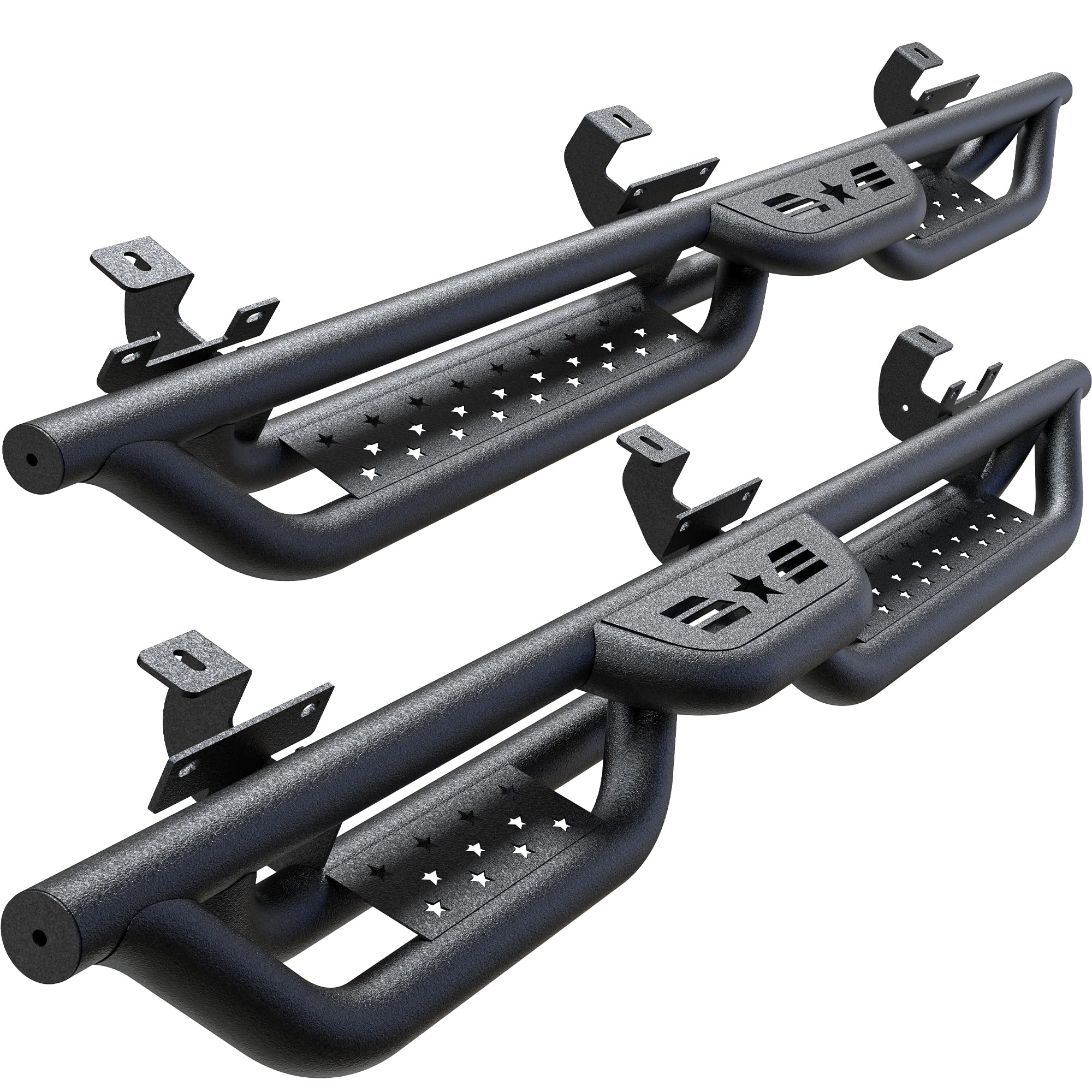 Running Boards Compatible with Jeep Wrangler JL 4 Doors 2018-2026, 6" 2-Sta