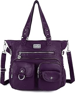 Angelkiss Women's PU Shoulder Bag with Pockets
