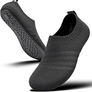 Sosenfer Slippers Men Women Barefoot Shoes Women's Non-Slip Slip-On Slippers Flat Barefoot Slippers Home Cuddly Slippers Closed Unisex