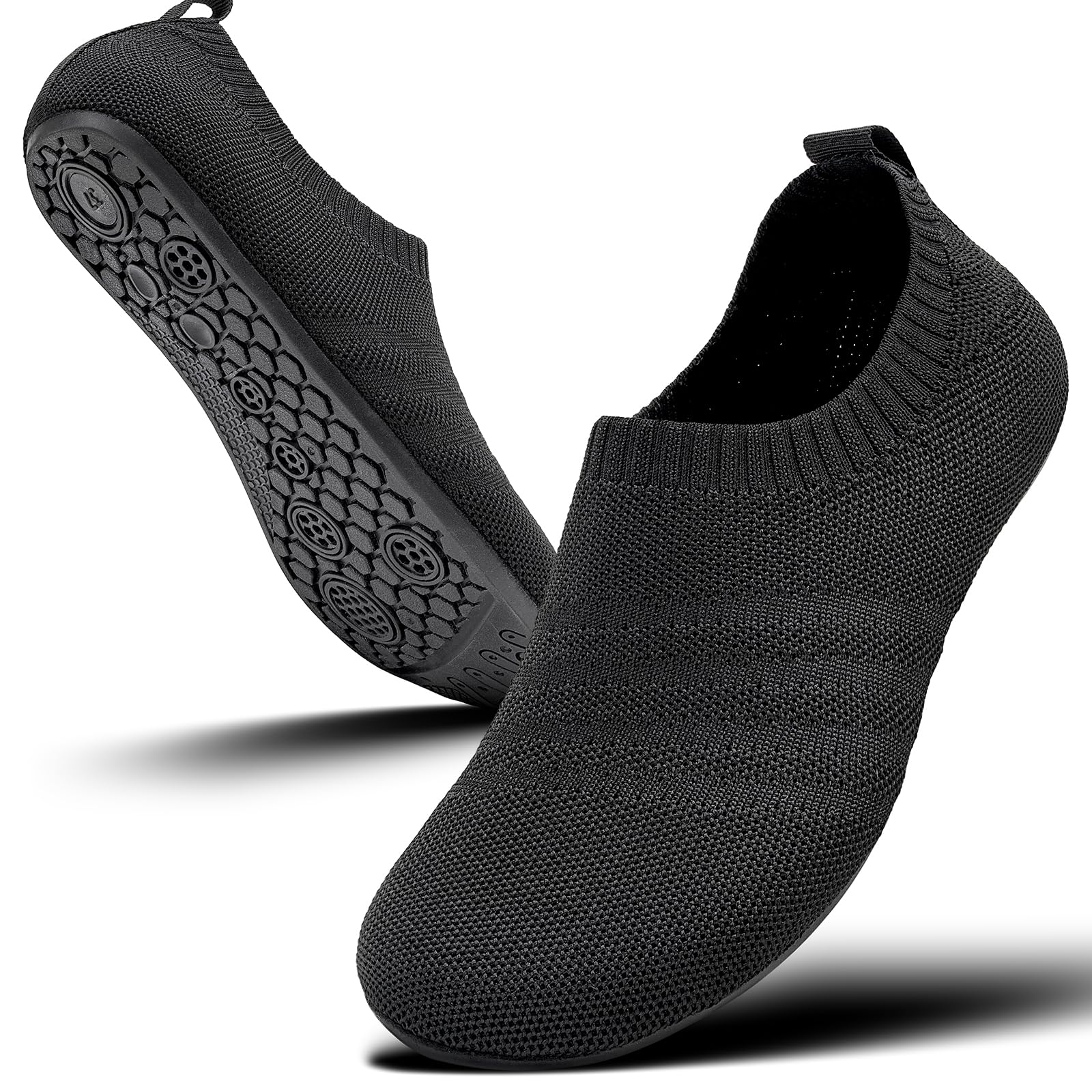 Sosenfer Slippers Men Women Barefoot Shoes Women's Non-Slip Slip-On Slippers Fla