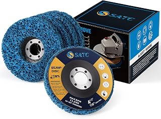 S SATC Stripping Discs 4-1/2" x 7/8" Rust Remover Wheel Remove Paint 5PCS Bule Strip Discs Oxidation Poly Strip Wheel Disc Abrasive Angle Grinding Wheel