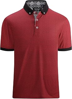 Alex Vando Polo à manches courtes pour homme Coupe droite - rouge - Taille L