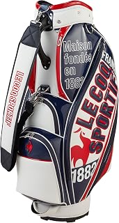 Cox Sportif LG5SCB02M Men's WHNV Caddy Bag, Large Diameter, Graphic Design, 9.5 Shape, 6 Division, Compatible with 47 Inches, Golf Bag, White x Navy, WHNV (White x Navy), One Size
