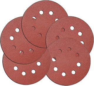 100PCS 5 Inch(127mm) 8 Holes Sanding Discs-60 80 120 180 240 Grit Assorted Sandpaper, Hook and Loop Random Orbital Sander Round Sand Paper by NYXCL