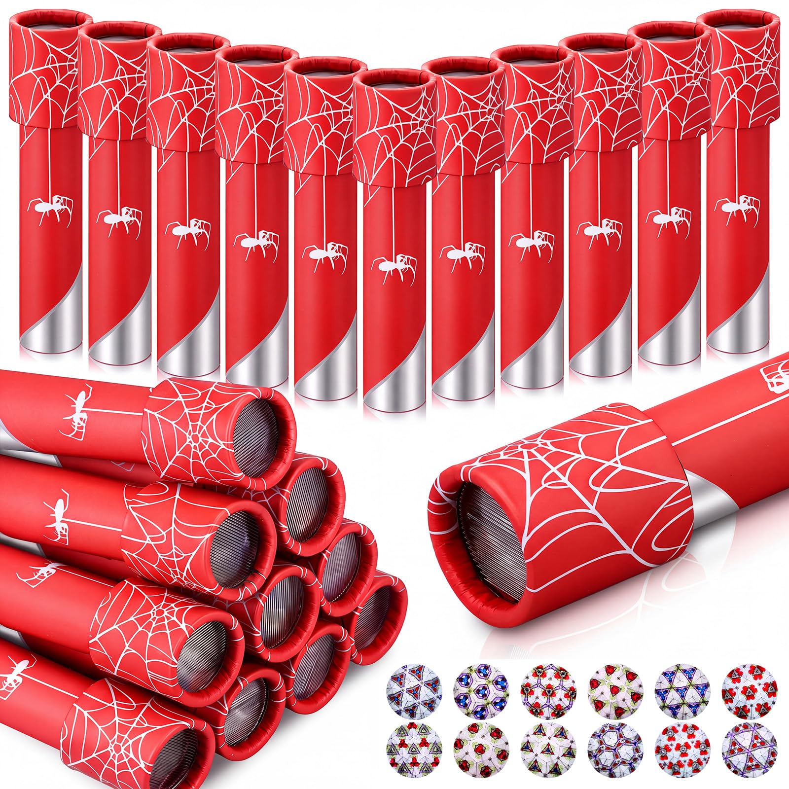 Hiboom 24 Pack Spider Kaleidoscope for Kids Birthday Party Favors | Retro Educat