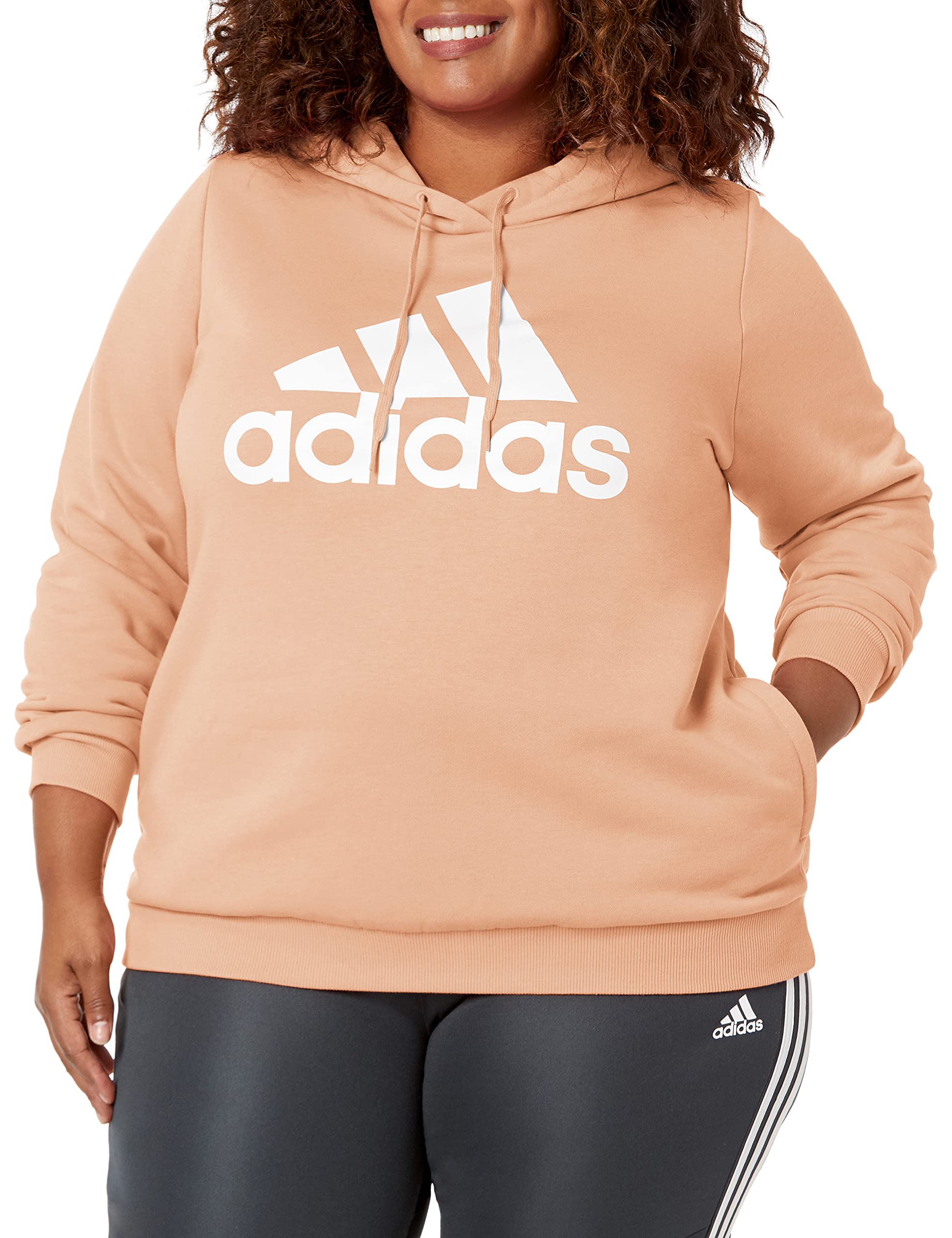 adidas womens Essentials Logo Fleece Hoodie