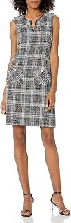 Karl Lagerfeld Womens Tweed Shift Dress with PocketsDress