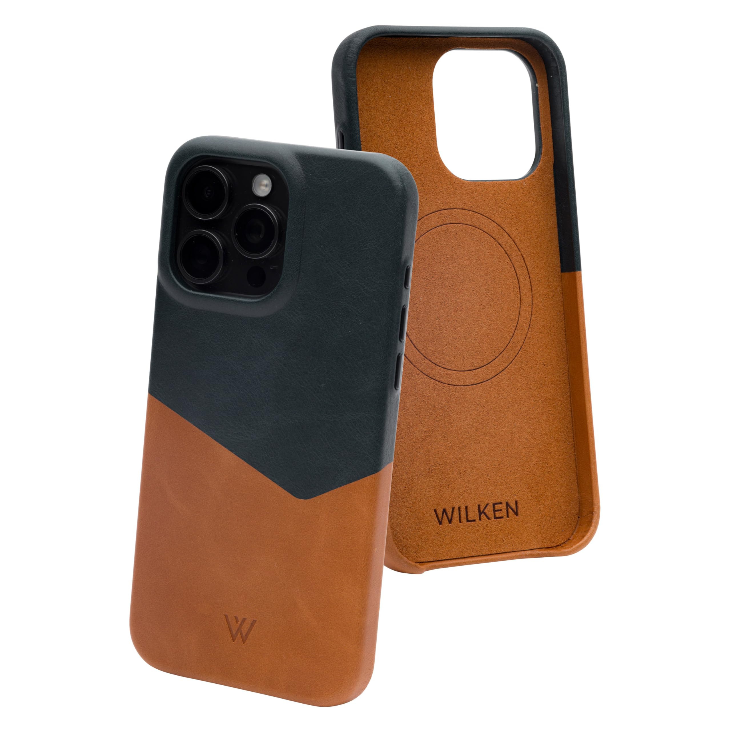 Wilken Leather Case Compatible with iPhone | MagSafe and Wireless Charging Compa