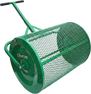 Compost Spreader 24 Inch, Peat Moss & Top Soil Roller