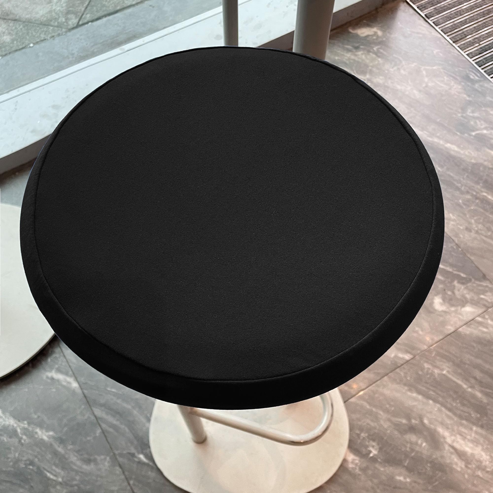 Round Bar Stool Cover, Round Chair Dresser Cushion Cover Stretch Washable Circul