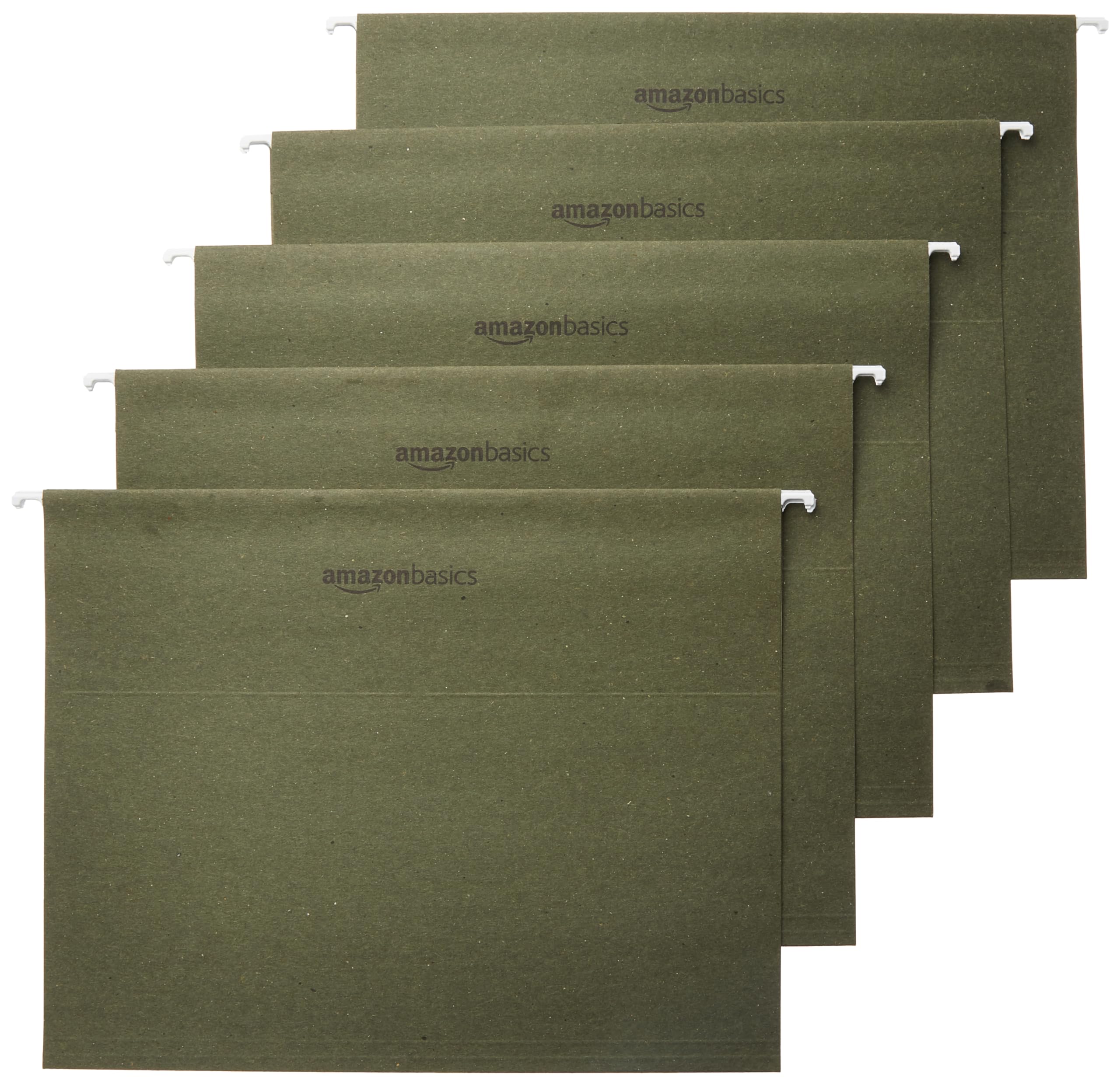 Amazon Basics Hanging File Folders with Adjustable Tabs, Sturdy Expandable Docum