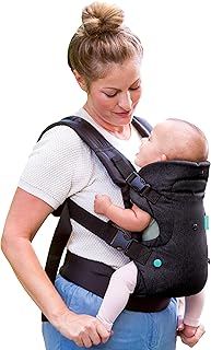 Infantino Flip Advanced 4-in-1 Baby Carrier - Ergonomic, Convertible, Face-in and Face-Out Front and Back Baby Carrier for Newborn to Toddler 3,6-14,5kg, Black