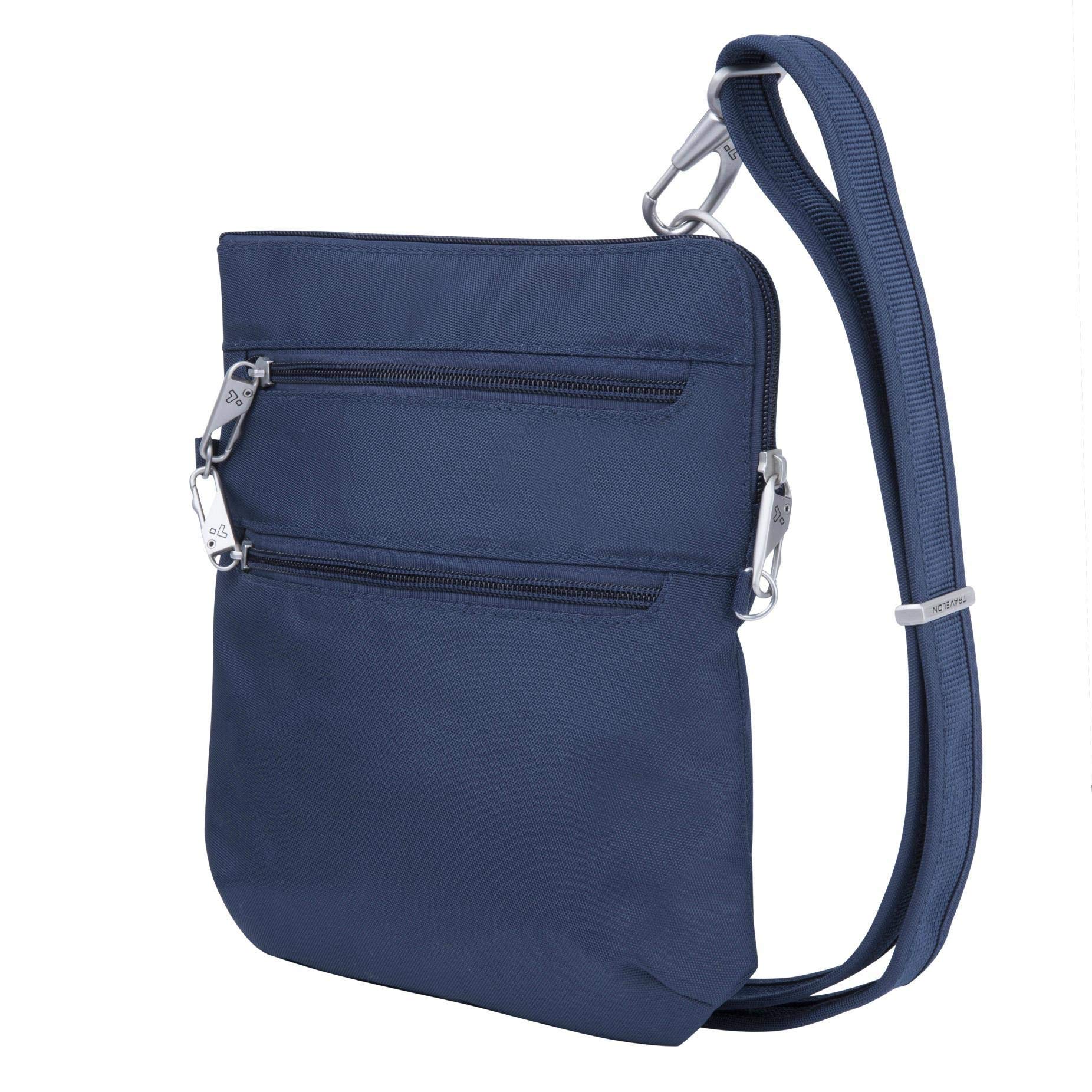 Travelon Anti-theft Classic Slim Double Zip Crossbody
