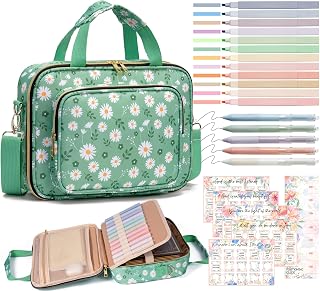 Bible Cover Case for Women, Large Bible Bag w/Study Supplies Journaling Kit