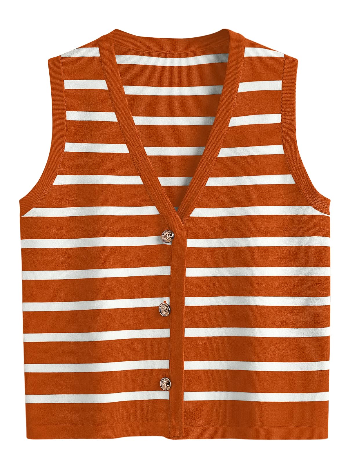 LILLUSORY Women Tank Tops Autumn 2025 Outfits Striped Button Down Sweater Casual