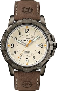 Timex Orologio robusto del metallo di spedizione, Marrone/grigio., Movimento al quarzo