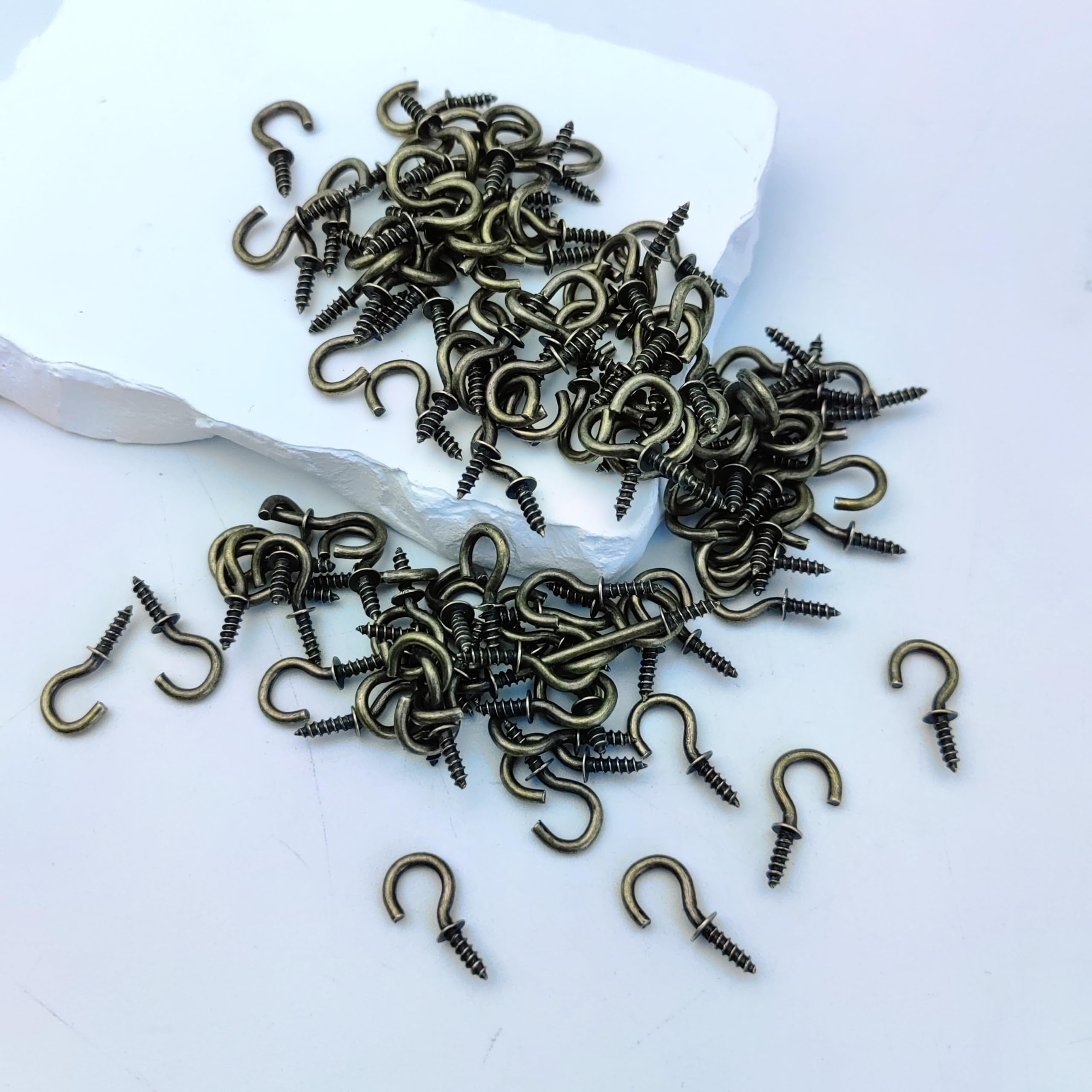 120 Pack Small Screw Hooks for Hanging, Metal Ceiling Hooks for Hanging Plants 0