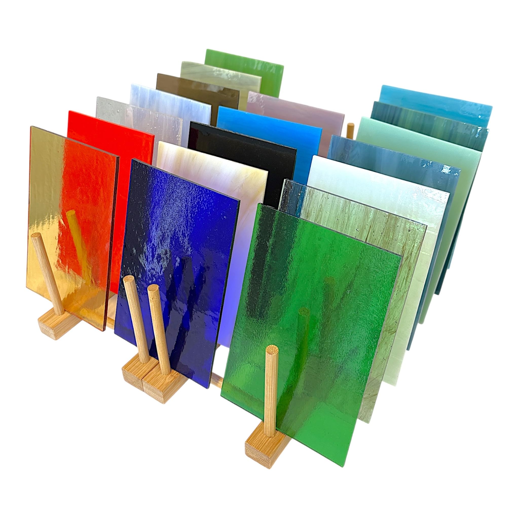 BiNARi | 20 Pack (4"x6") Wissmach COE 96 Mixed Fusible Glass Sheets – Premium Am