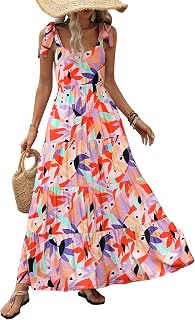 PRETTYGARDEN Women Dresses 2026 Summer Floral Sleeveless Maxi Dress