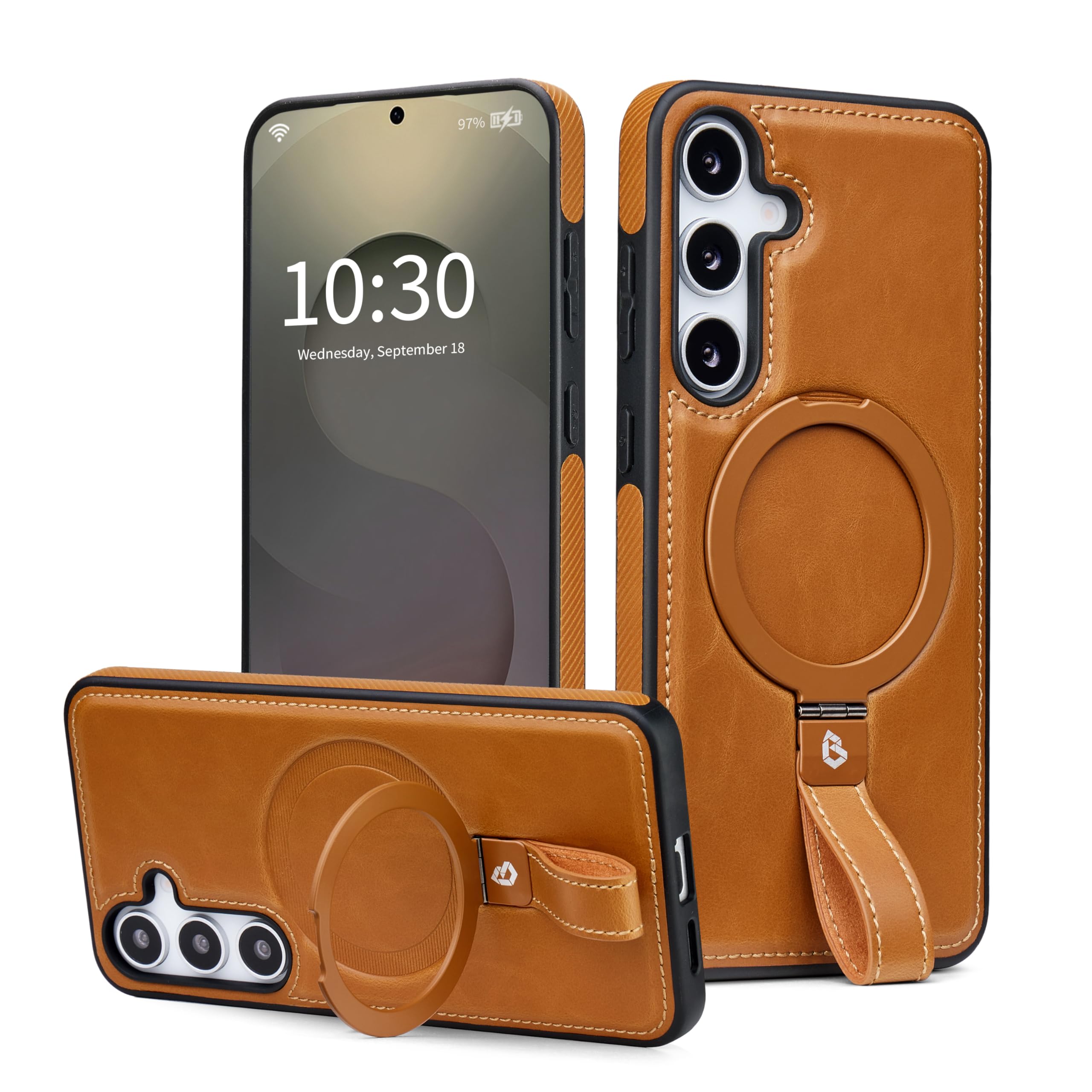 Butaiga Samsung Galaxy S25 Plus Case with Stand, Non-Slip Shockproof Ring Compat