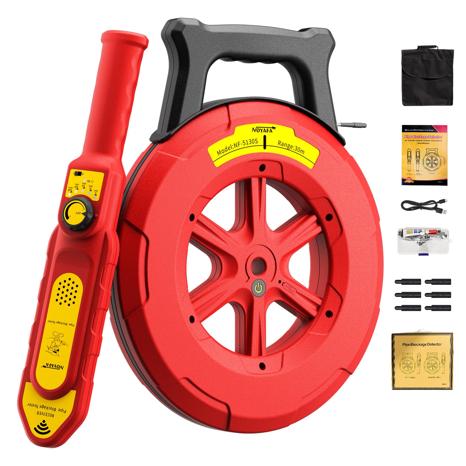 Pipe Locator Underground Pipe Blockage Detector, Plumbing Diagnostic Tool | Up t
