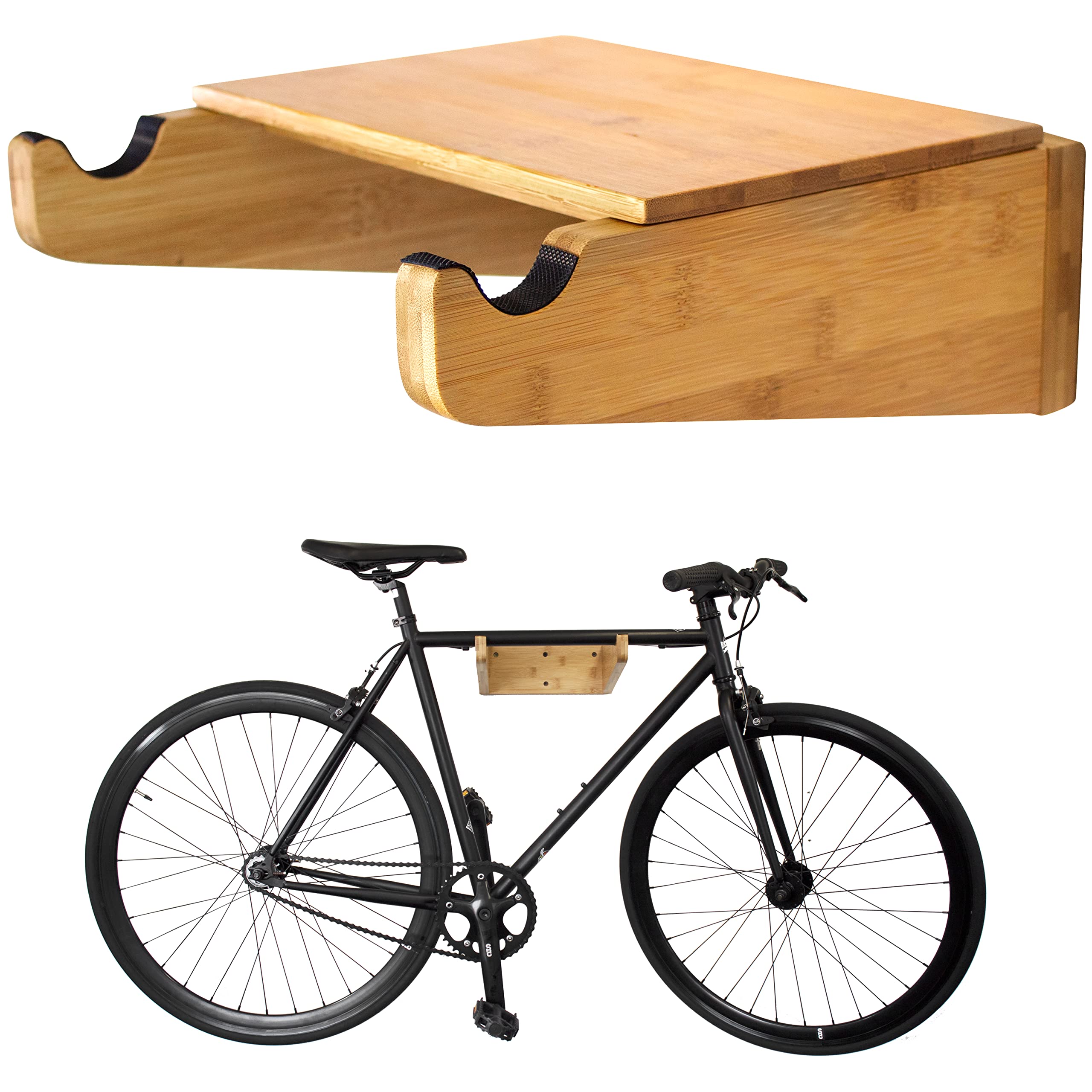 Bike Wall Mount - COR Indoor Bicycle Rack | Bamboo Bike Rack Storage with Remove