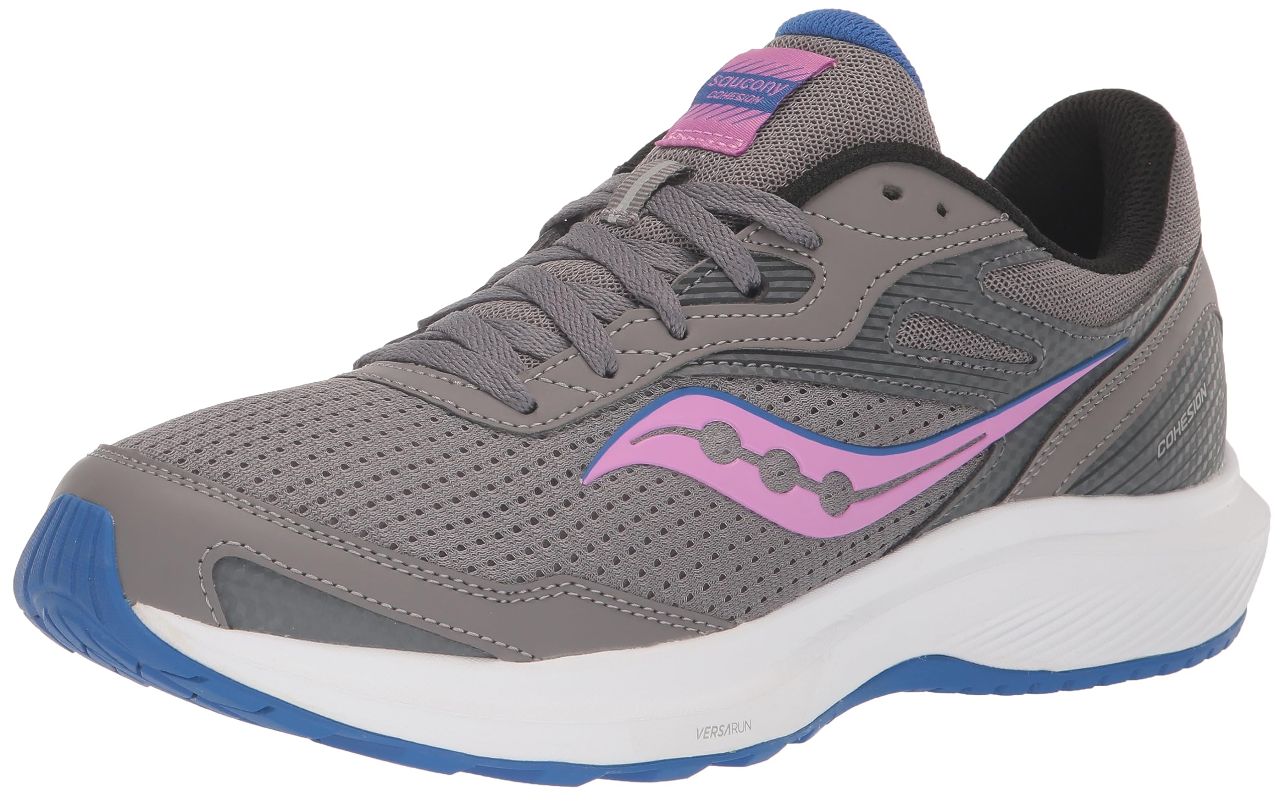 Saucony Women's Cohesion 16 Sneaker, Gravel/Grape, 6.5