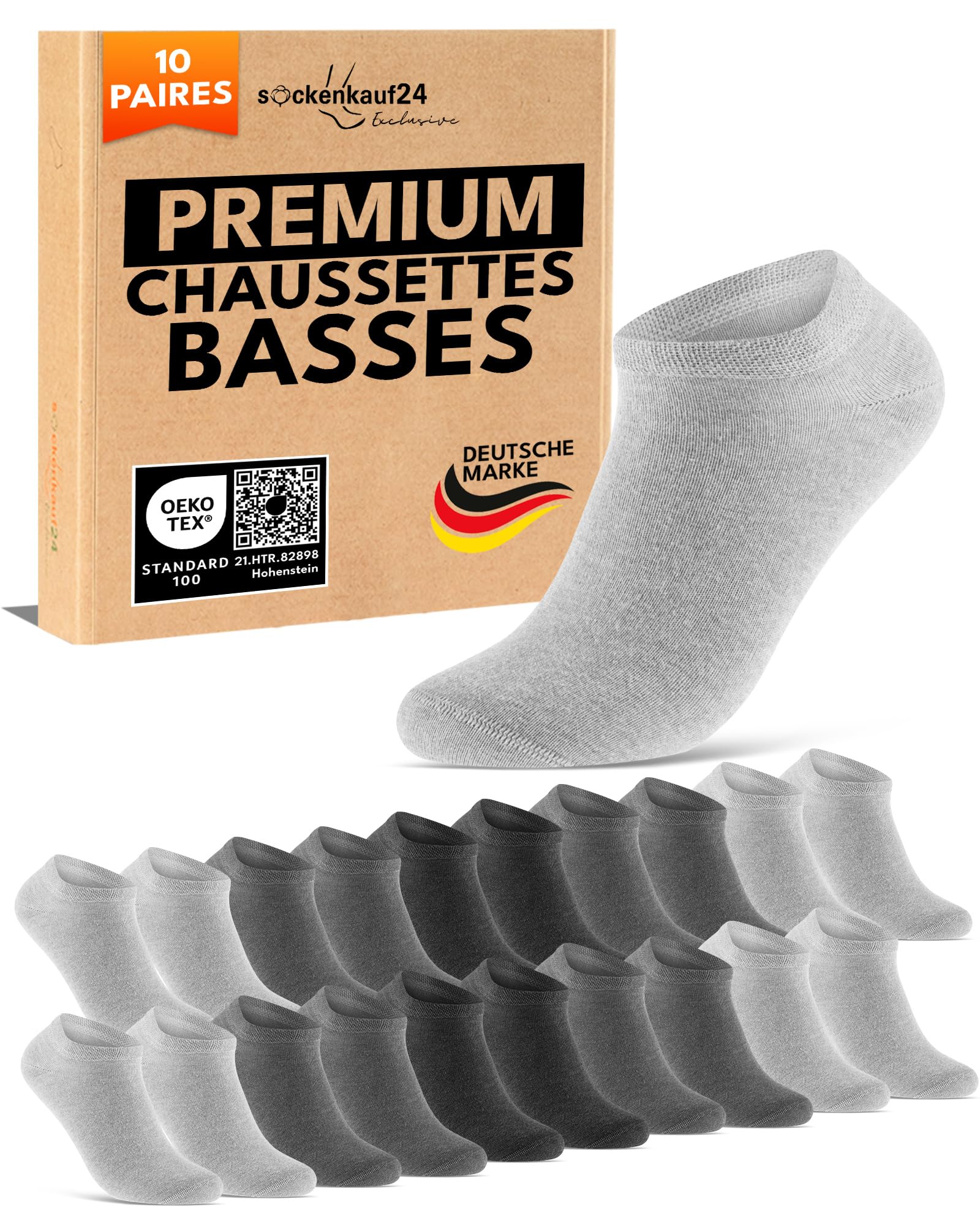 10 Pairs of Men's Women's Breathable Cotton Low Socks