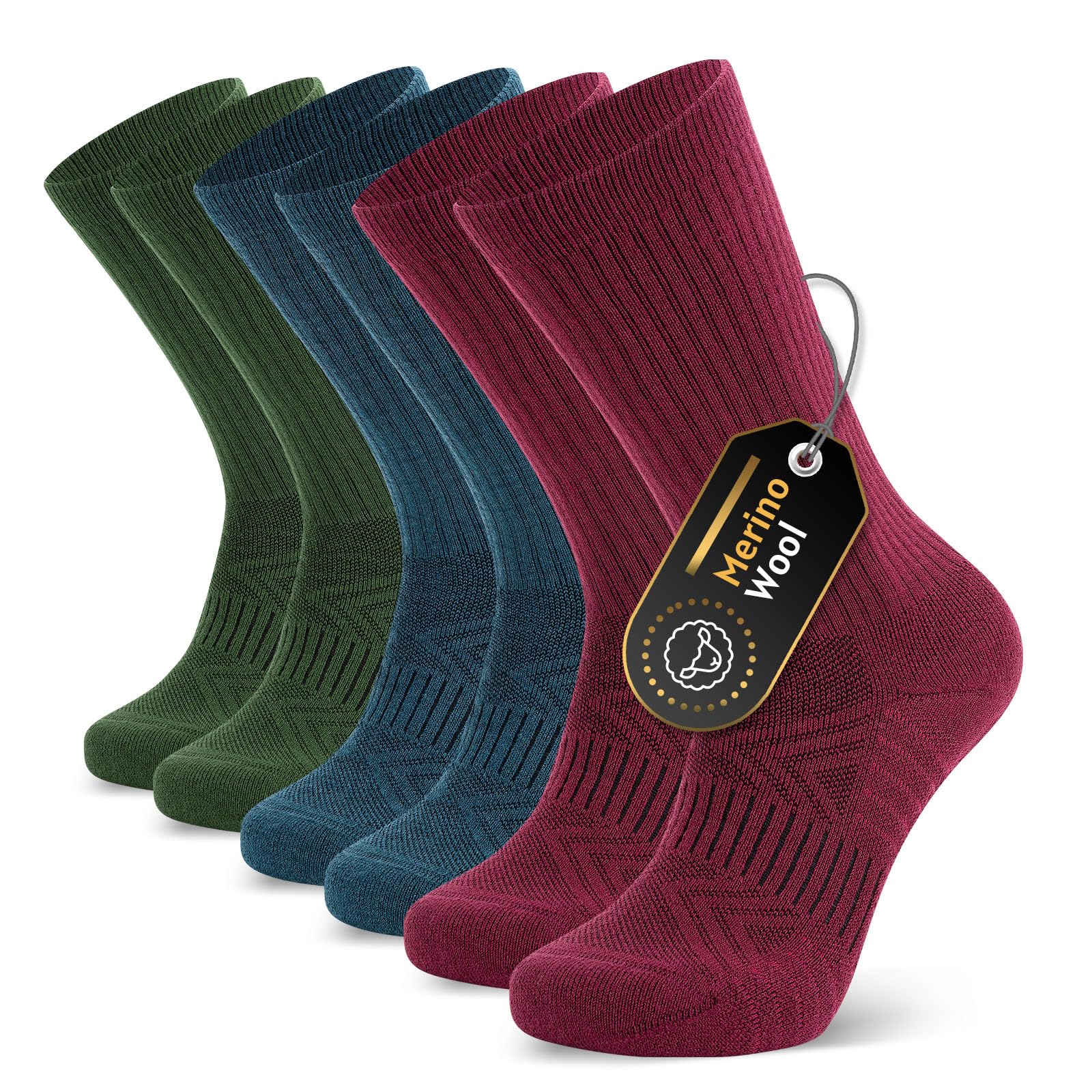 Ruixue Merino Hiking Socks for Men and Women, Trekking Socks, Merino Wool Sports