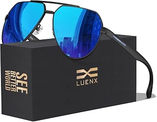 LUENX Aviator Polarized Sunglasses Men Women Classic UV400 Driving
