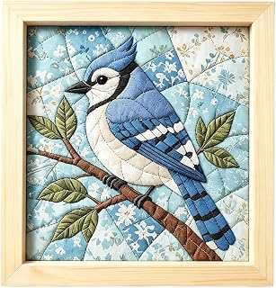 DIY Premium No-Sew Kinusaiga Fabric Art Kit, Fabric Art Kit with Foam Board, Frame, Canvas and Tucking Tool, Relaxing Beginner Friendly Handmade Art Project & Wall Decor Gift for Adults (C)