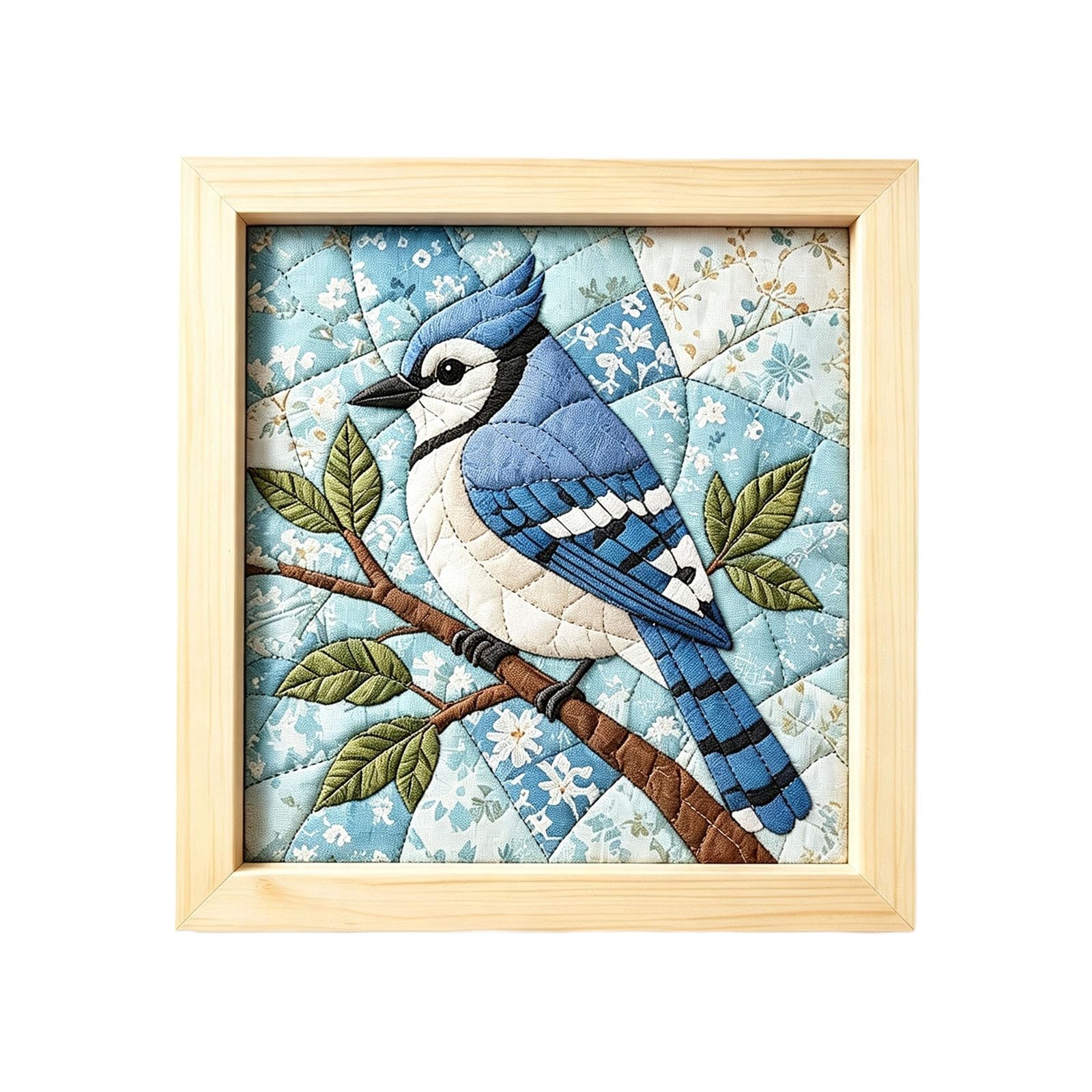 DIY Premium No-Sew Kinusaiga Fabric Art Kit, Fabric Art Kit with Foam Board, Fra