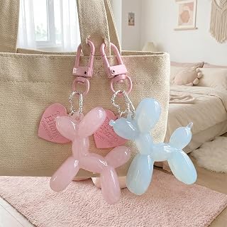 1/2 Pcs Balloon Dog Keychain, Cute Funny Charm for Handbags, Backpacks and Car Keys