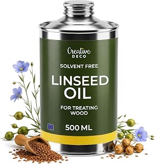 Creative Deco Linseed Oil Varnish Wood Protector 500ml