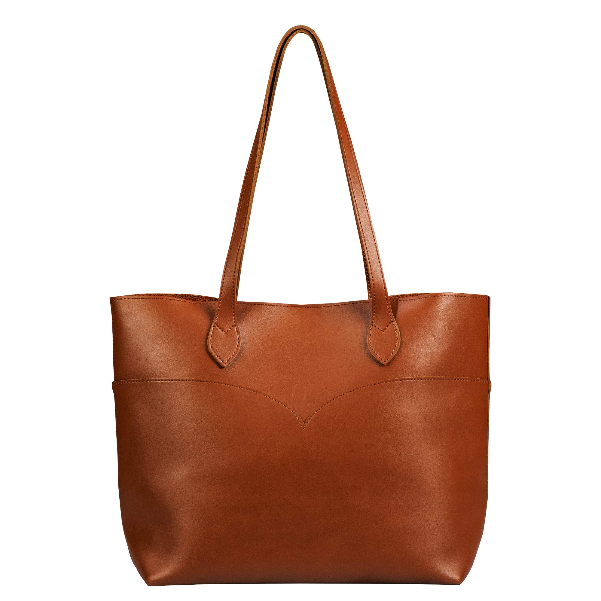 SUNLIGHT LEAVES Tote Bag For Women Vegan Leather Simple Vintage Shoulder Retro H