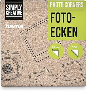 Hama Adhesive Photo Corners Dispensers, 1000 Corners, Triangle, Transparent