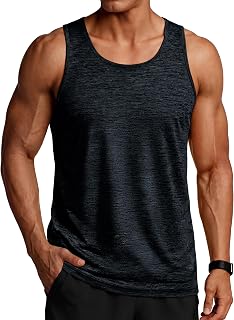 TACVASEN Men's Tank Tops Quick Dry Sleeveless Workout Muscle Shirt Athletic Bodybuilding Gym Performance Tee Shirts
